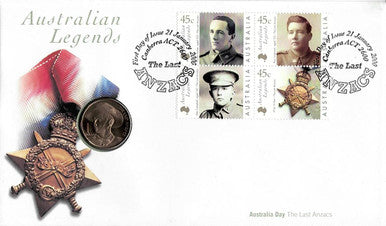 2000 $1 Australian Legends The Last ANZACs PNC