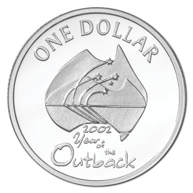 2002 $1 Year of The Outback Silver Proof Coin