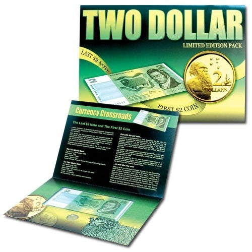 $2 Currency Crossroads Last Paper Note First Coin Limited Edition Pack