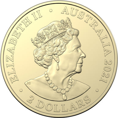 2021 $2 When Seconds Count Australian Ambulance Services 'C' Mintmark Coloured Uncirculated Coin