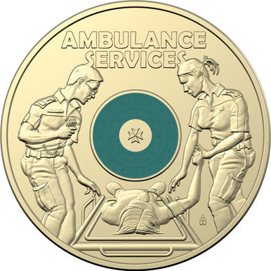 2021 $2 Circulated Coloured Coin Roll - Australian Ambulance Services