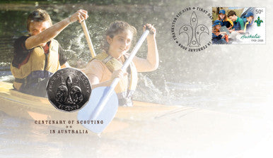 2008 50c Centenary of Scouts Australia PNC