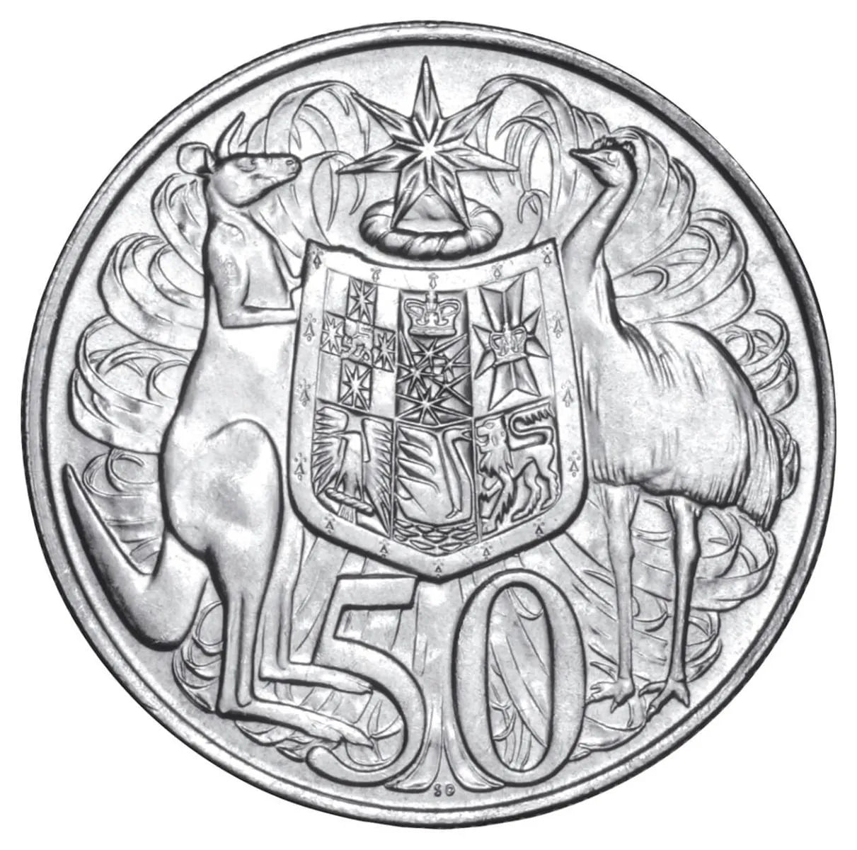 1966 50c Round Circulated Coin