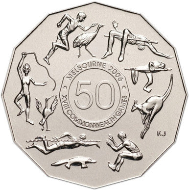 2005 50c Commonwealth Games Melbourne Student Design Uncirculated Coin