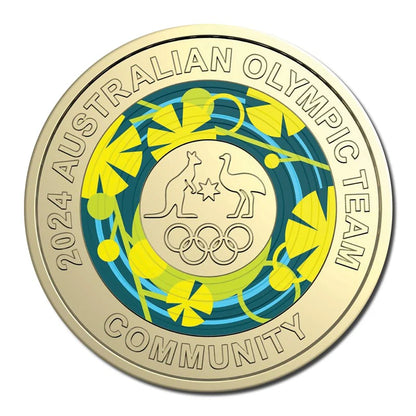 2024 $2 Australian Olympic Team Coloured Uncirculated 3 Coin Set
