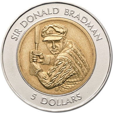 1996 $5 A Special Tribute To Sir Donald Bradman Uncirculated Coin