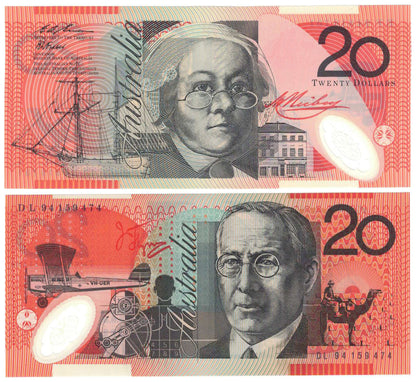 1994 $20 Fraser/Evans R416a Uncirculated Consecutive Trio of Banknotes