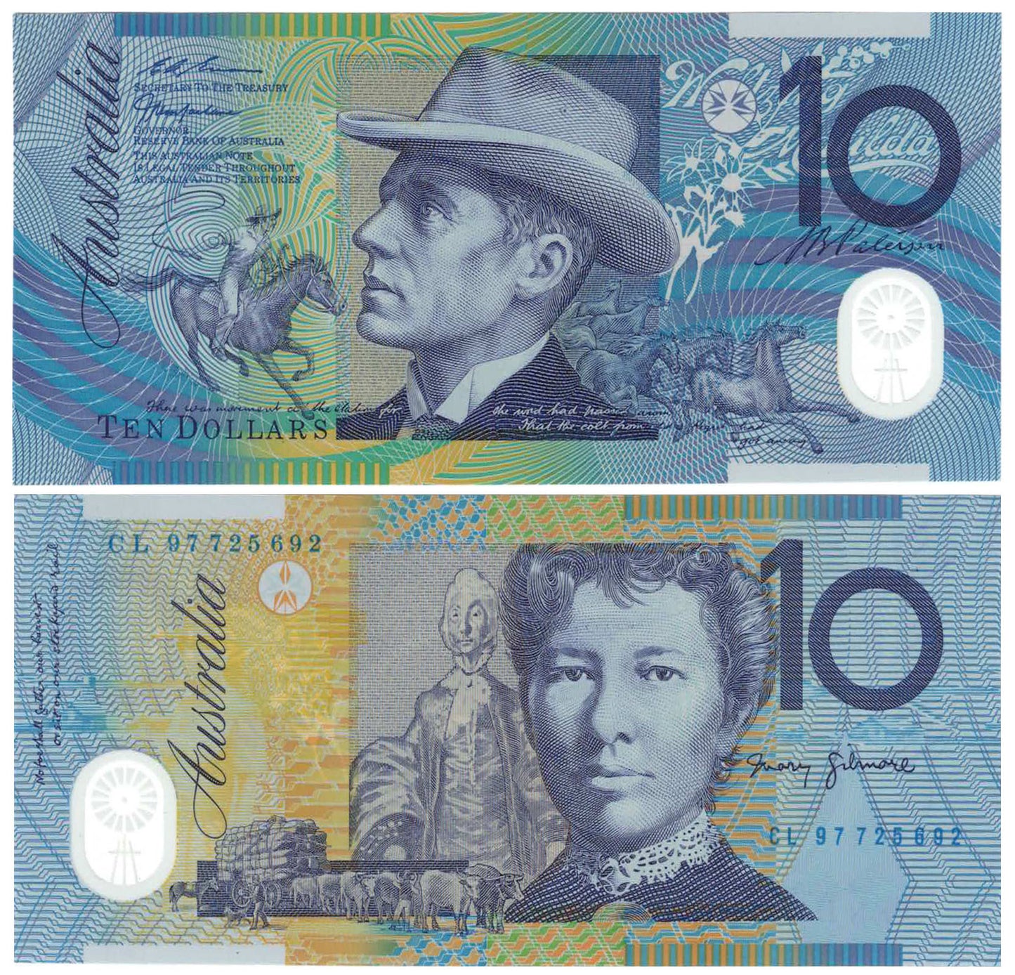 1997 $10 Macfarlane/Evans R318b Uncirculated Consecutive Run of 4 Banknotes