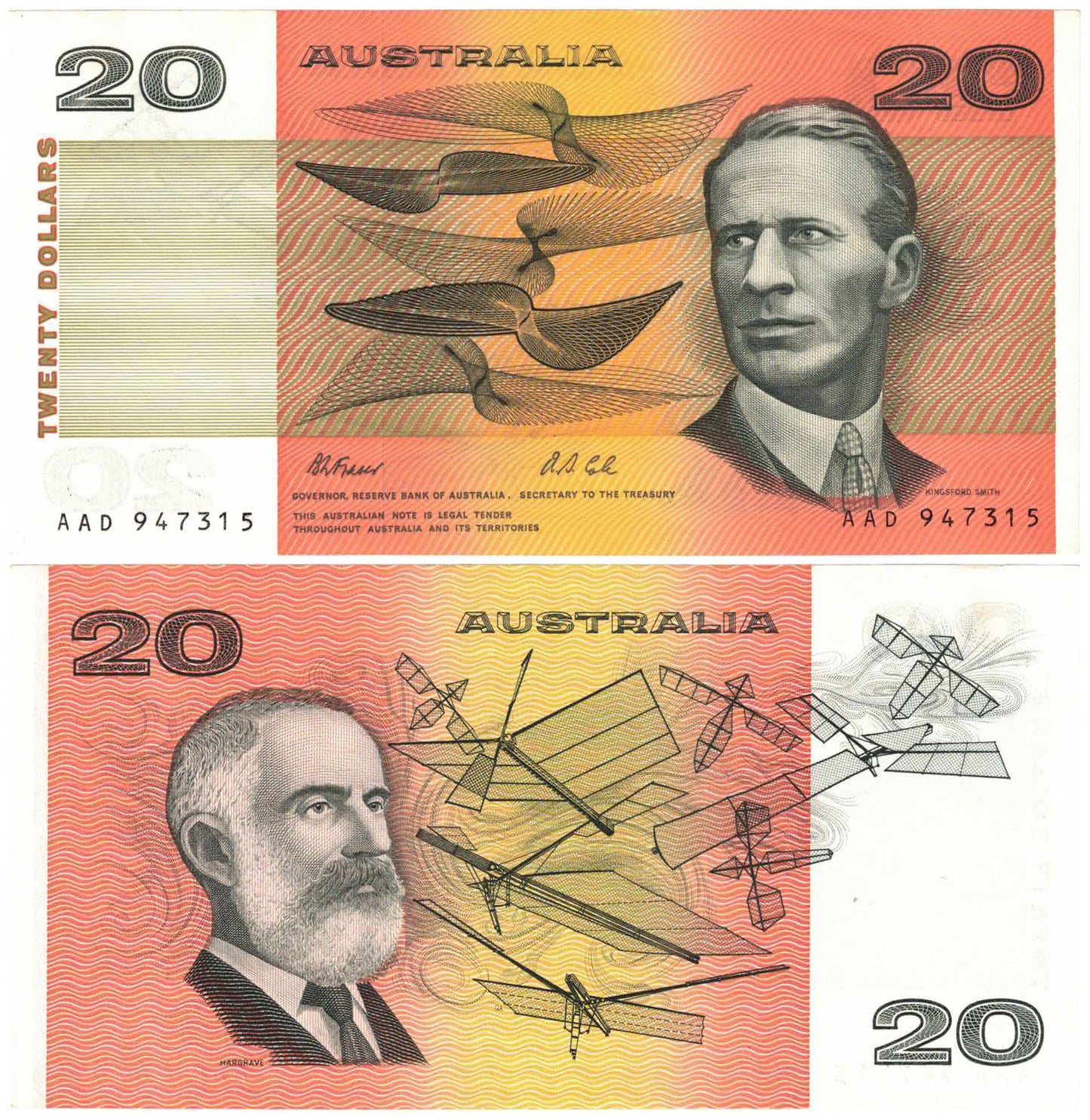 1991 $20 Fraser/Cole R413 Uncirculated Consecutive Pair of Banknotes