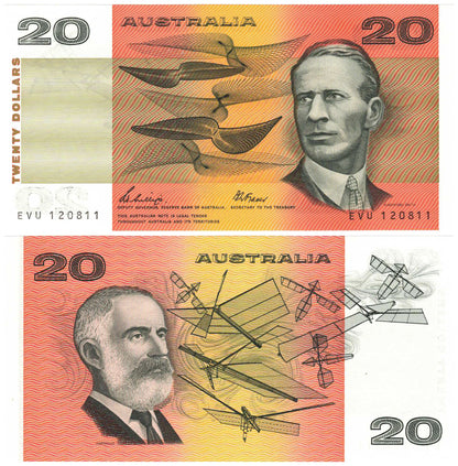 1989 $20 Phillips/Fraser R411 Uncirculated Consecutive Pair of Banknotes
