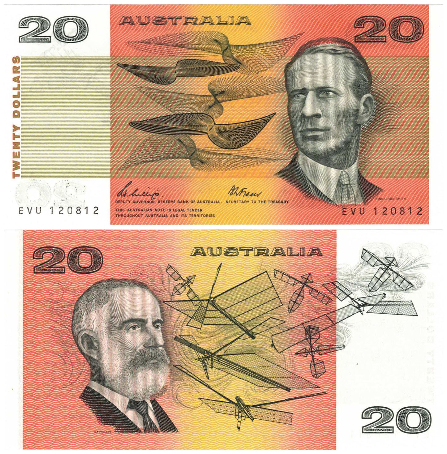 1989 $20 Phillips/Fraser R411 Uncirculated Consecutive Pair of Banknotes