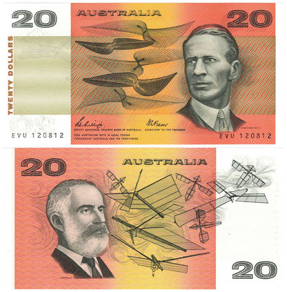 1989 $20 Phillips/Fraser R411 Uncirculated Consecutive Pair of Banknotes