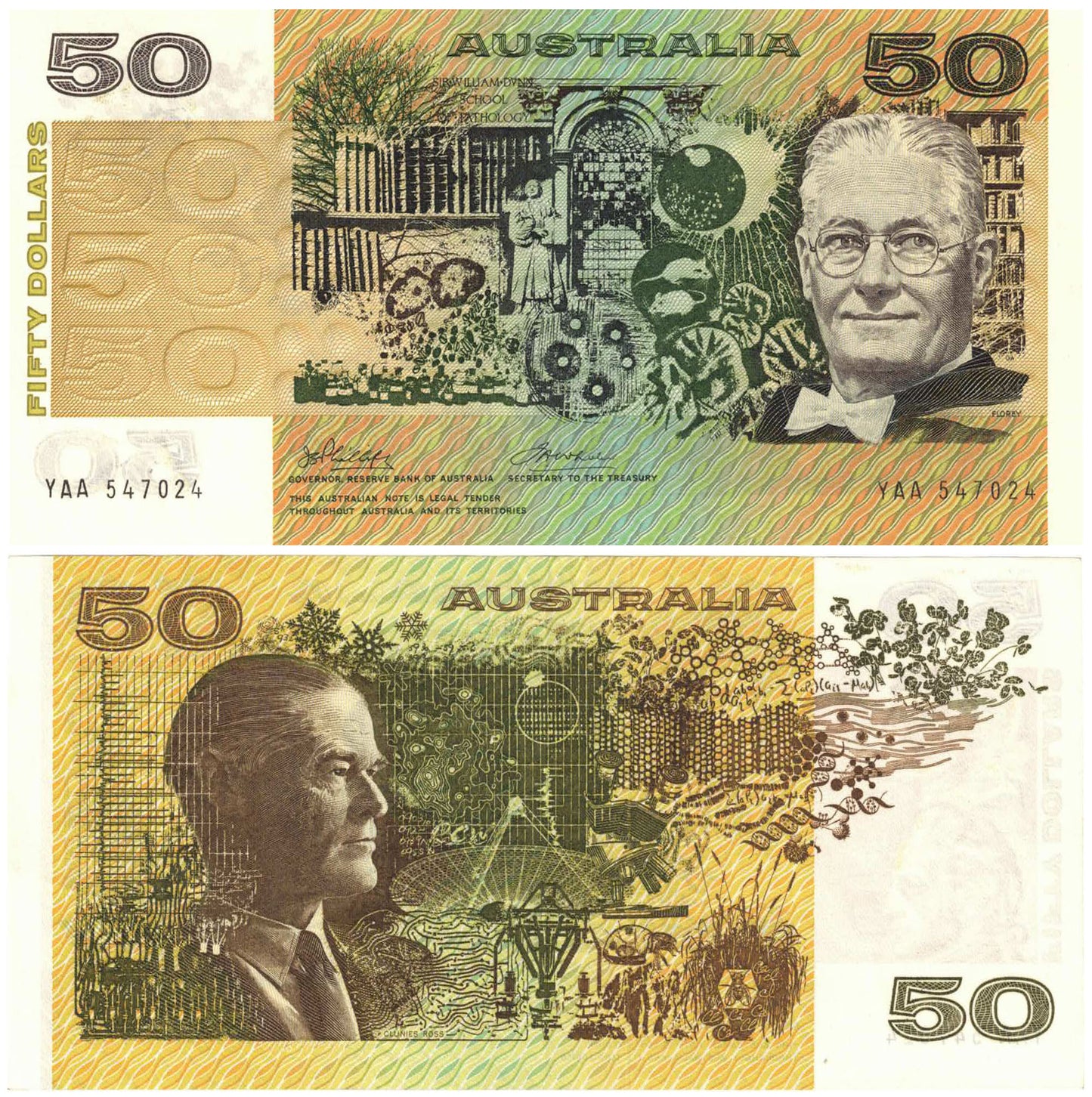 1973 $50 Phillips/Wheeler R505F First Prefix YAA About Uncirculated Consecutive Trio of Banknotes