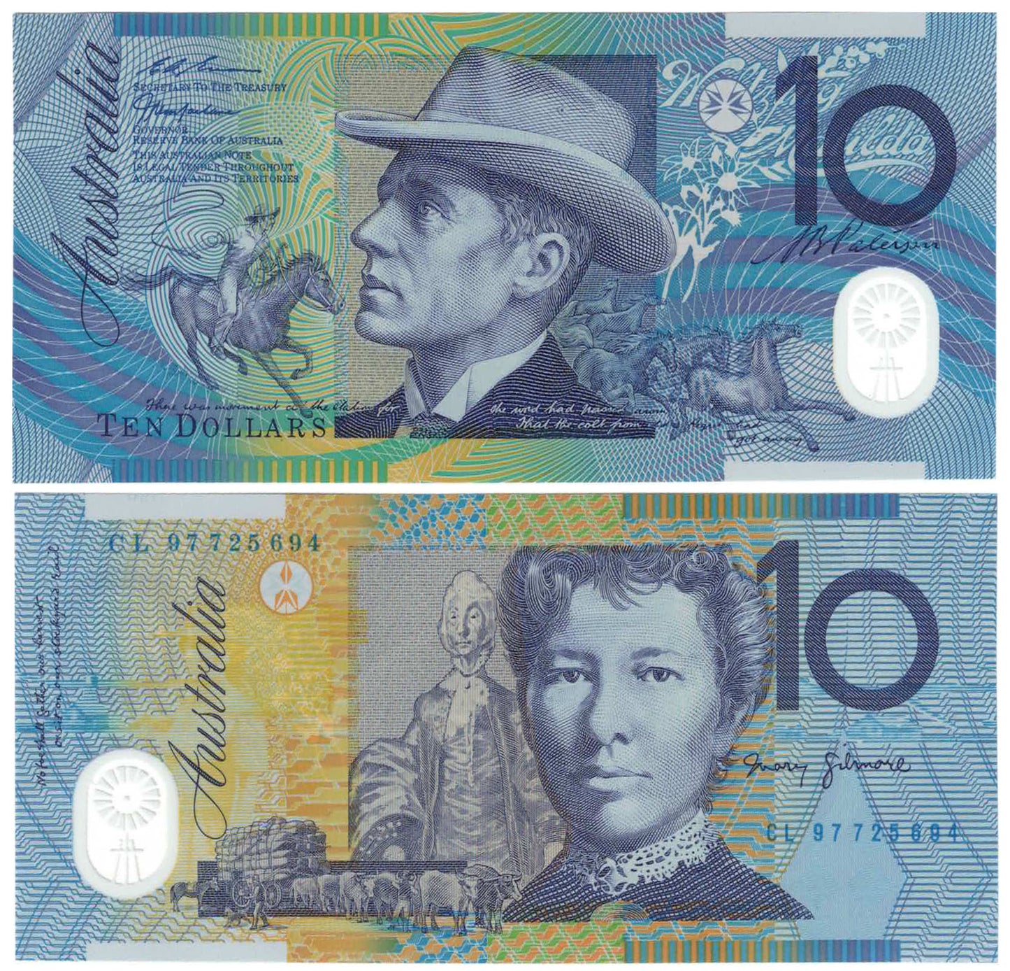 1997 $10 Macfarlane/Evans R318b Uncirculated Consecutive Run of 4 Banknotes