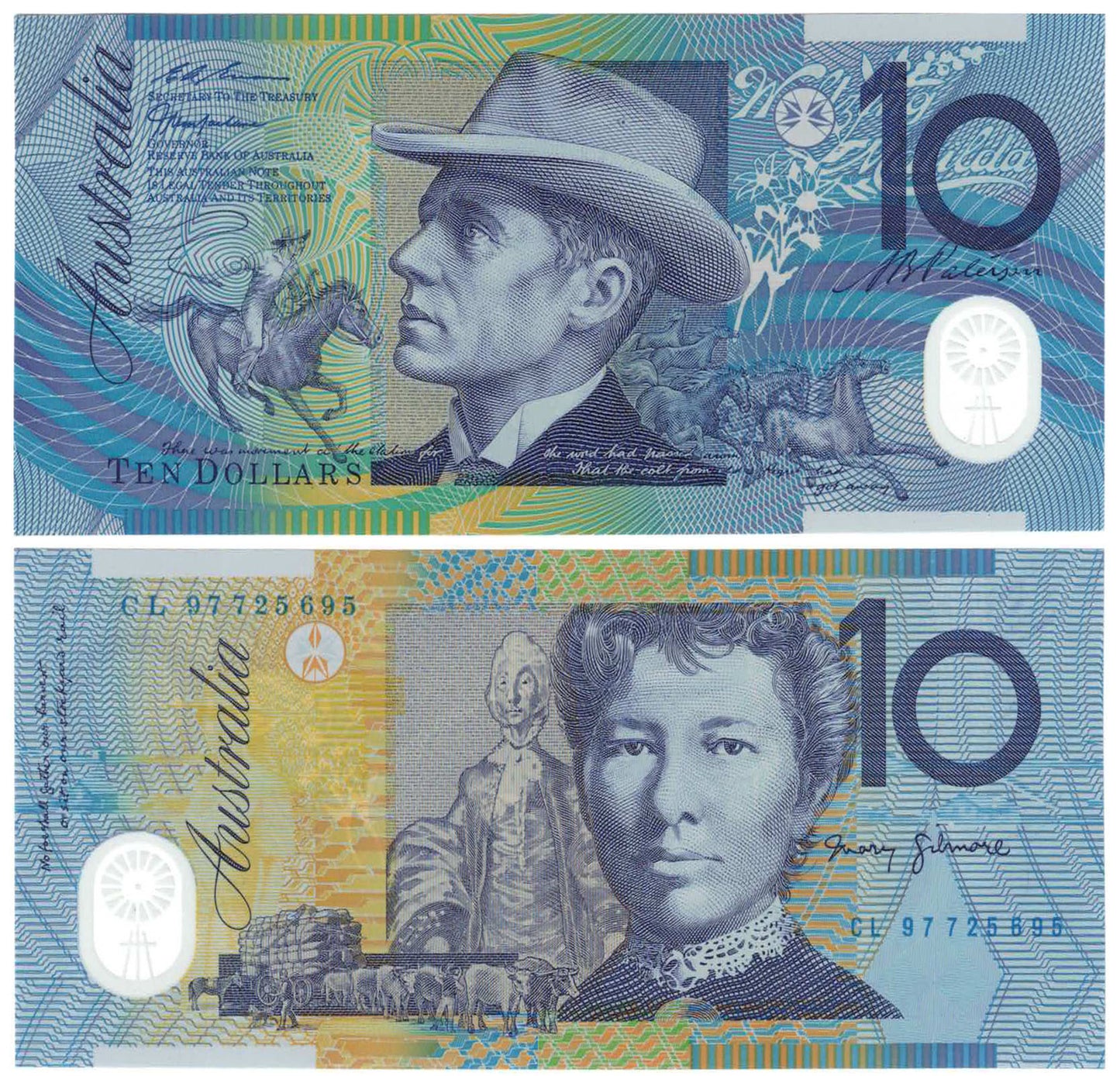 1997 $10 Macfarlane/Evans R318b Uncirculated Consecutive Run of 4 Banknotes