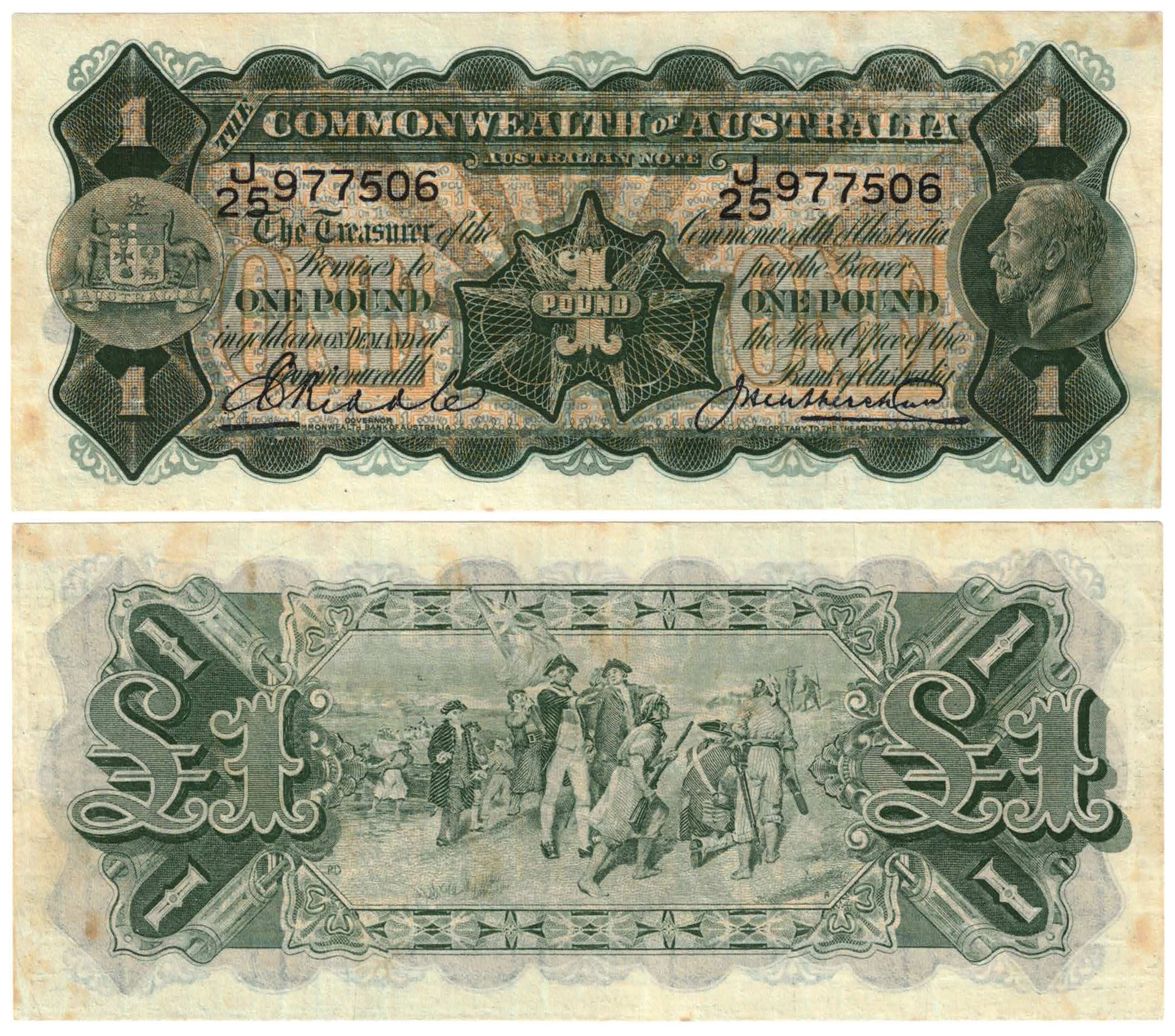 1927 One Pound Riddle/Heathershaw R26 Extremely Fine Banknote – Town ...
