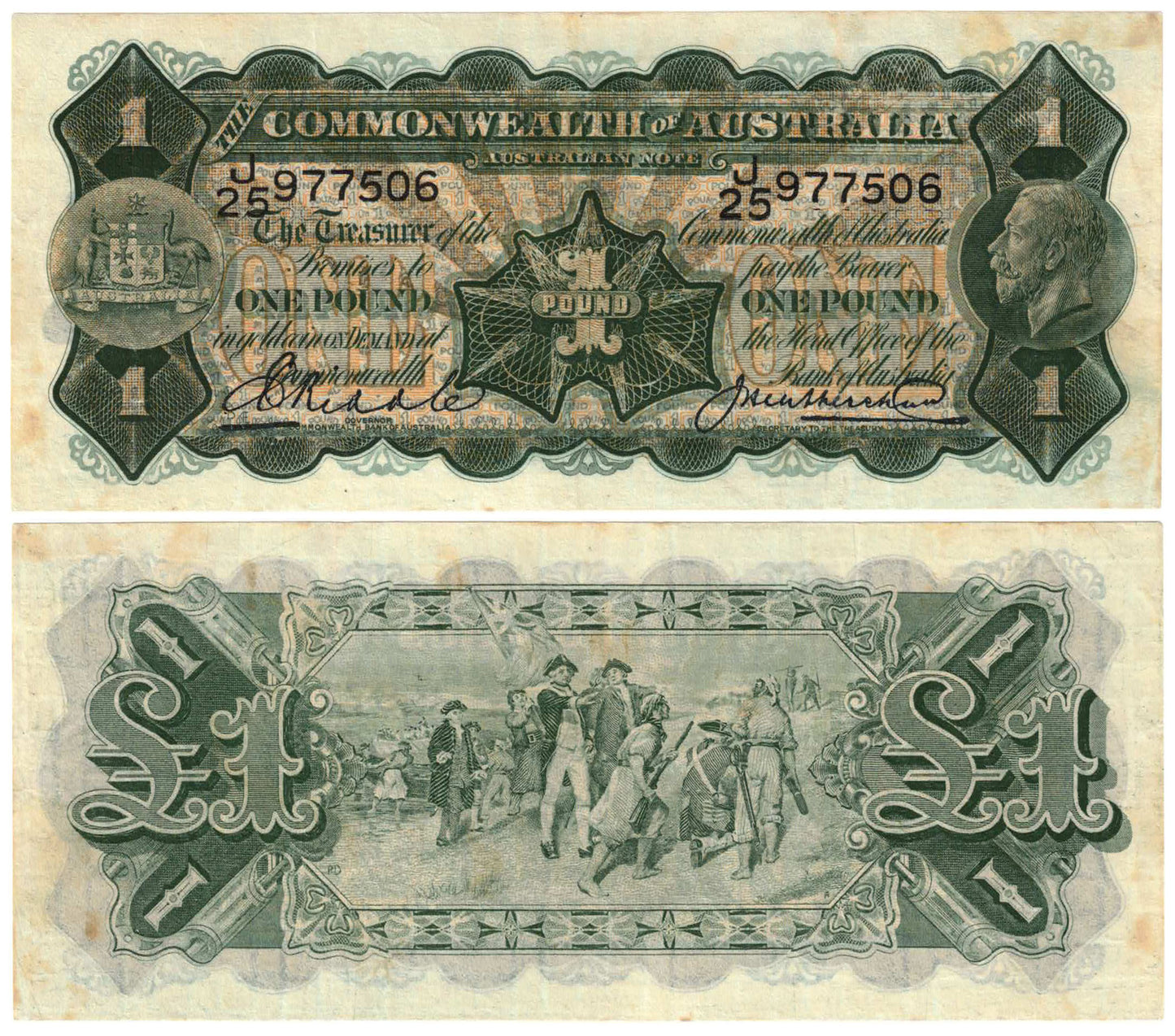 1927 One Pound Riddle/Heathershaw R26 Extremely Fine Banknote
