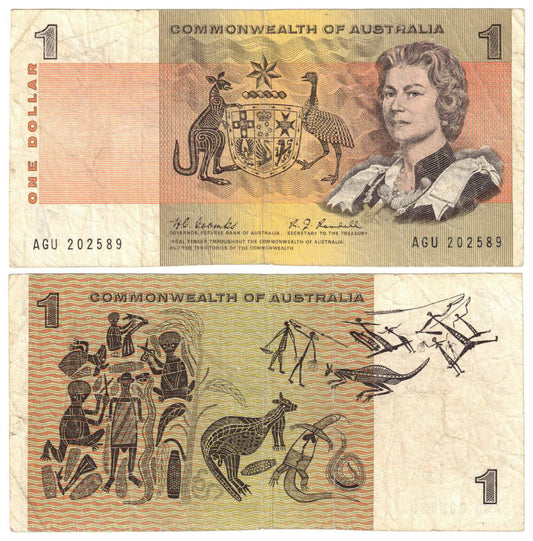 1968 $1 Coombs/Randall R72 Coombs/Randall Very Good Banknote