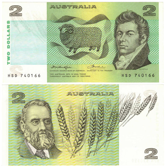 1976 $2 Knight/Wheeler R86b OCRB Centre Thread Uncirculated Banknote