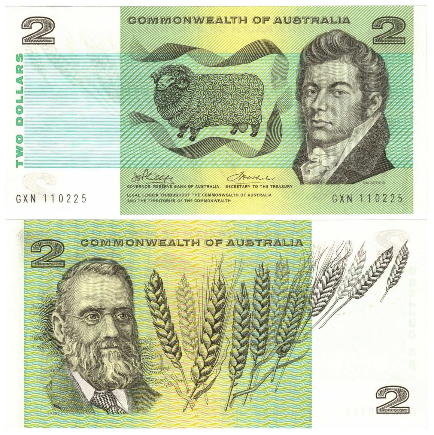 1972 $2 Phillips/Wheeler R84 Commonwealth of Australia Uncirculated Banknote