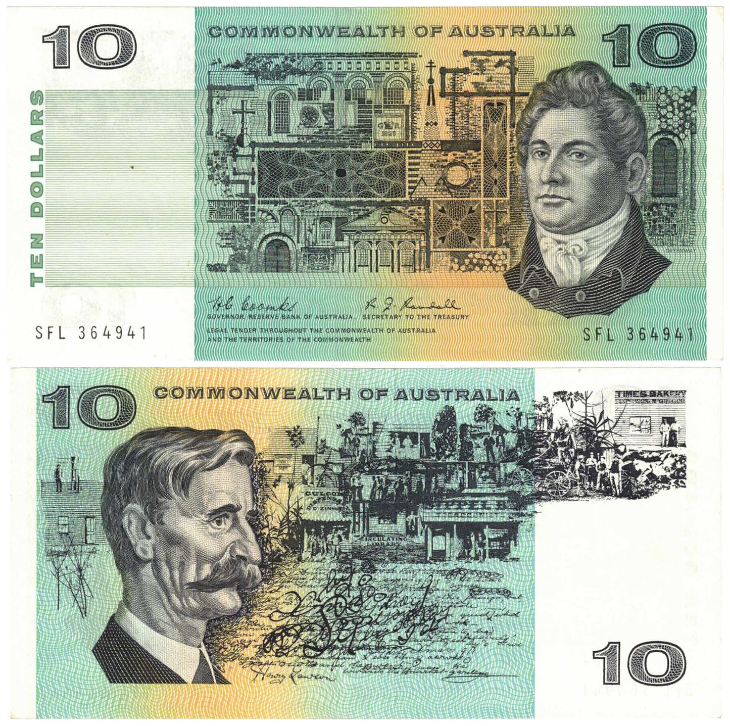 1967 $10 Coombs/Randall R302 About Uncirculated Banknote