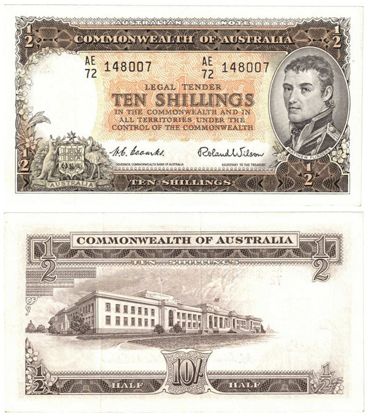 1954 Ten Shillings Coombs/Wilson R16 Commonwealth of Australia Very Fine Banknote