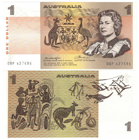 1976 $1 Knight/Wheeler R76bi Thick Paper Uncirculated Banknote