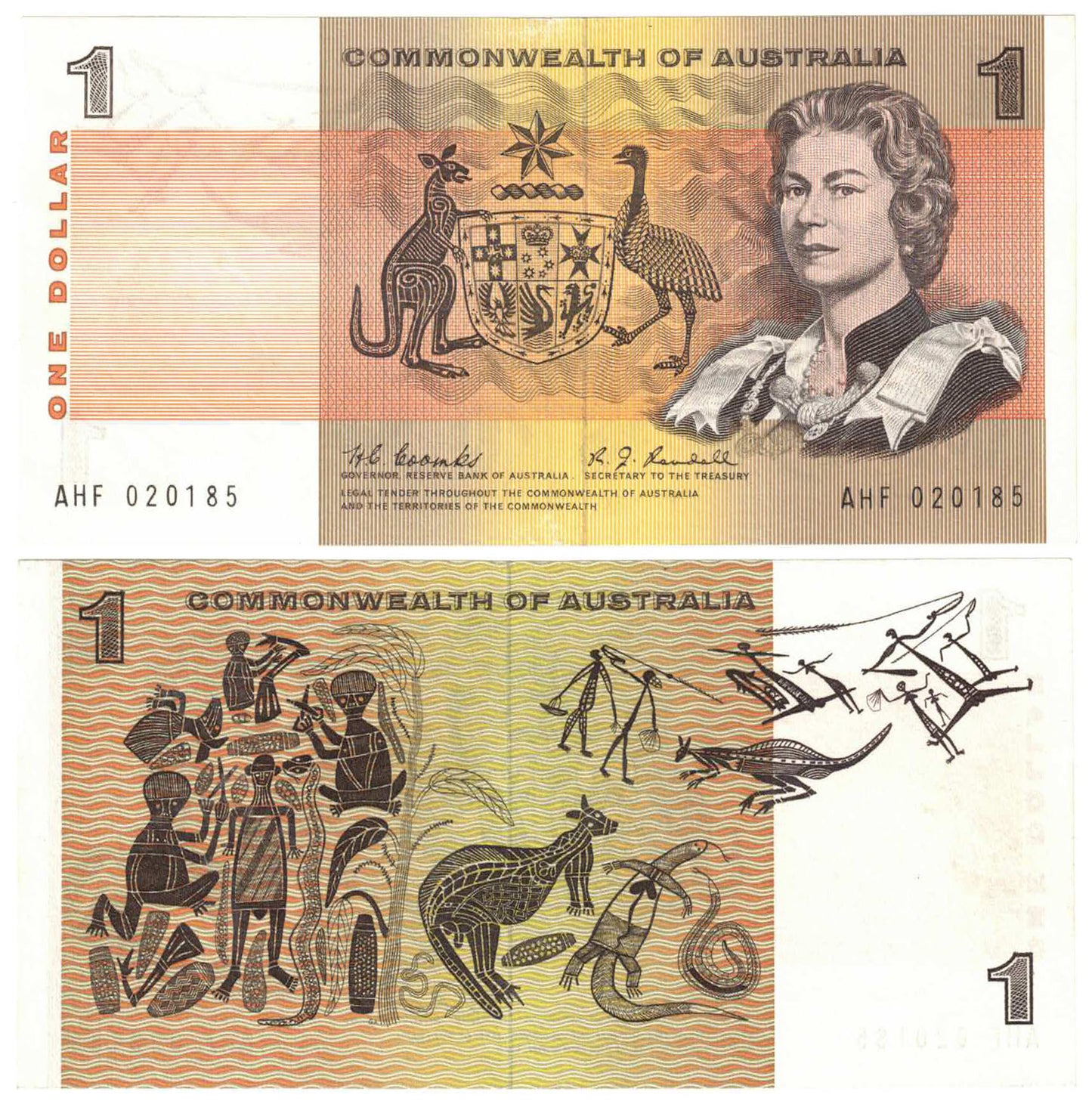 1968 $1 Coombs/Randall R72 Uncirculated Banknote