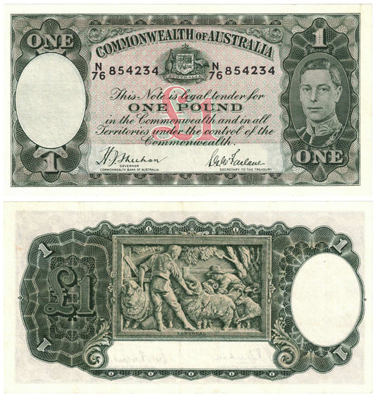 1938 One Pound Sheehan/McFarlane R29 Extremely Fine Banknote