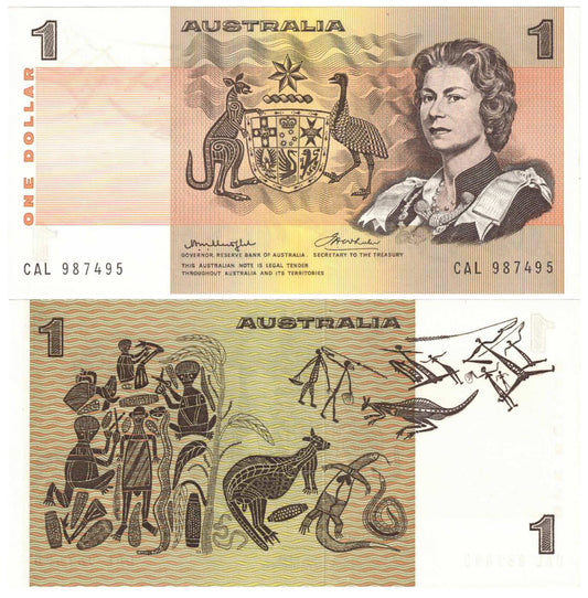 1976 $1 Knight/Wheeler R76a Centre Thread Uncirculated Banknote