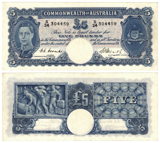 1949 Five Pounds Coombs/Watt R47 Extremely Fine Banknote