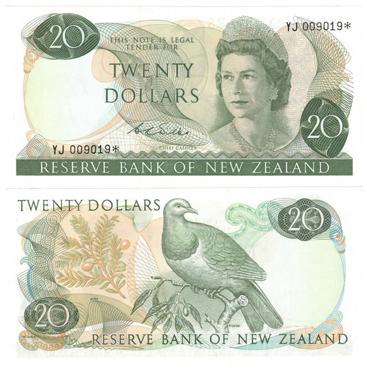 New Zealand 1968-75 Twenty Dollars Wilks P167b Uncirculated STAR Banknote
