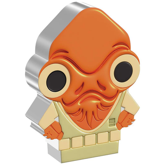Niue 2022 $2 Chibi Star Wars Admiral Ackbar Shaped 1oz Silver Proof Coin