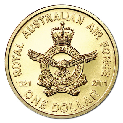 2001 $1 Anniversaries of The Australian Defence Forces Uncirculated 3 Coin Folder Set