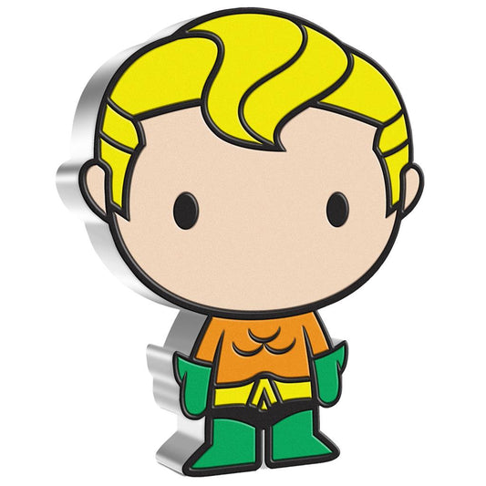 Niue 2021 $2 Chibi DC Comics Aquaman Shaped 1oz Silver Proof Coin