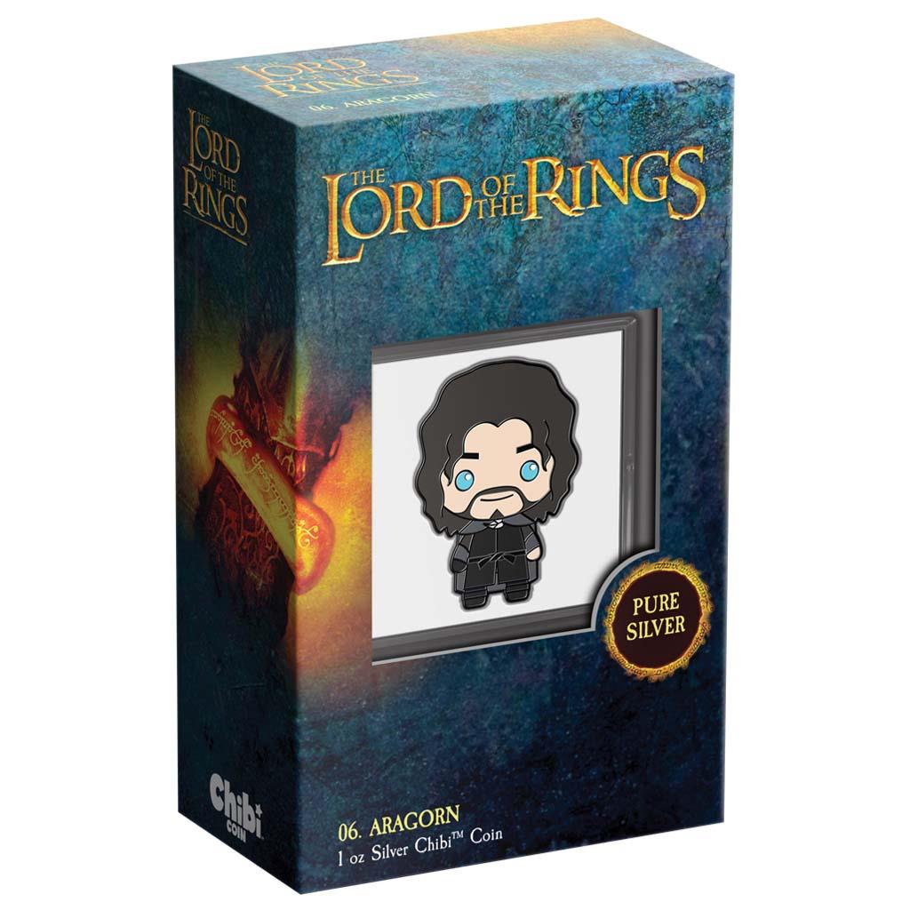 Niue 2021 $2 Chibi Lord of The Rings Aragorn Shaped 1oz Silver Proof Coin