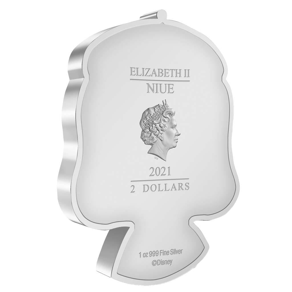 Niue 2021 $2 Chibi Disney Princesses Aurora Shaped 1oz Silver Proof Coin