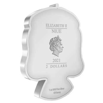 Niue 2021 $2 Chibi Disney Princesses Aurora Shaped 1oz Silver Proof Coin