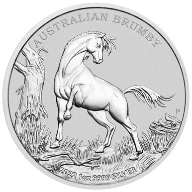 2022 $1 Australian Brumby 1oz Silver BU Coin