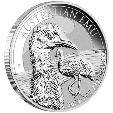 2022 $1 Australian Emu 1oz Silver BU Coin