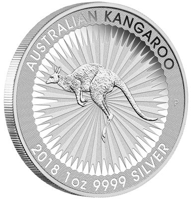 2018 $1 Australian Kangaroo 1oz Silver BU Coin