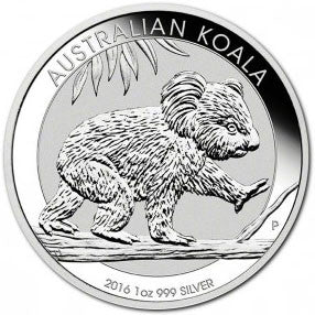 2016 $1 Australian Koala 1oz Silver BU Coin