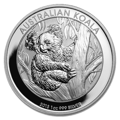 2013 $1 Australian Koala 1oz Silver BU Coin