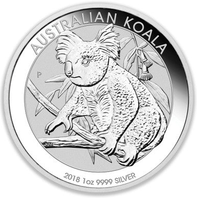2018 $1 Australian Koala 1oz Silver BU Coin