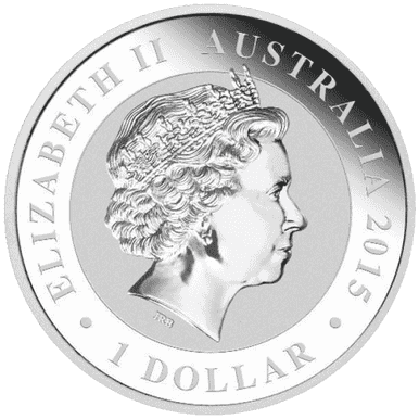 2015 $1 The Australian Kookaburra 25th Anniversary 1oz Silver BU Coin