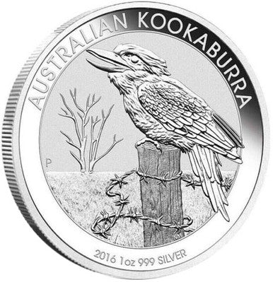 2016 $1 The Australian Kookaburra 1oz Silver BU Coin
