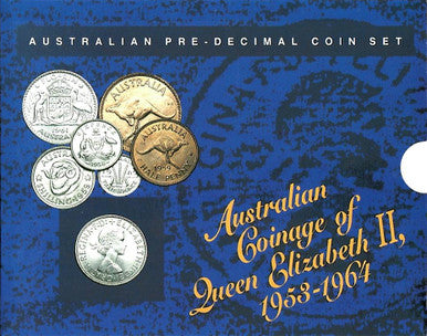 Australian Pre-Decimal Australian Coinage of Queen Elizabeth II 6 Coin Set