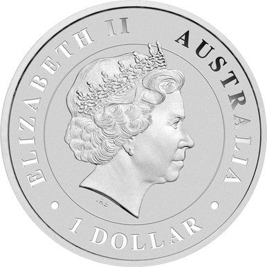 2014 $1 Australian Saltwater Crocodile 1oz Silver BU Coin