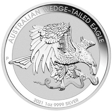 2021 $1 Australian Wedge-Tailed Eagle 1oz Silver BU Coin