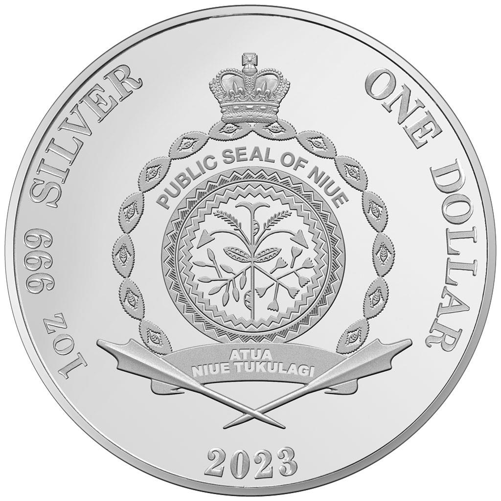 Niue 2023 $1 Great Australian Desert Selectively Rose Gold Plated 1oz Silver Proof Coin